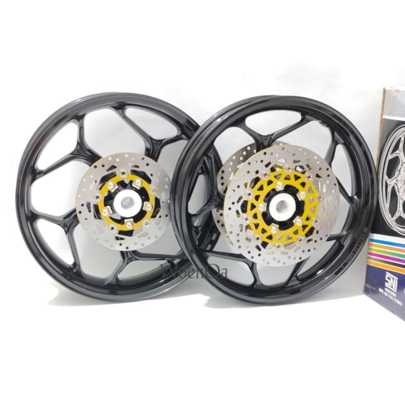velg axio vixion r15 v2 old tapak lebar double disc depan 3inc belakang 4inc
