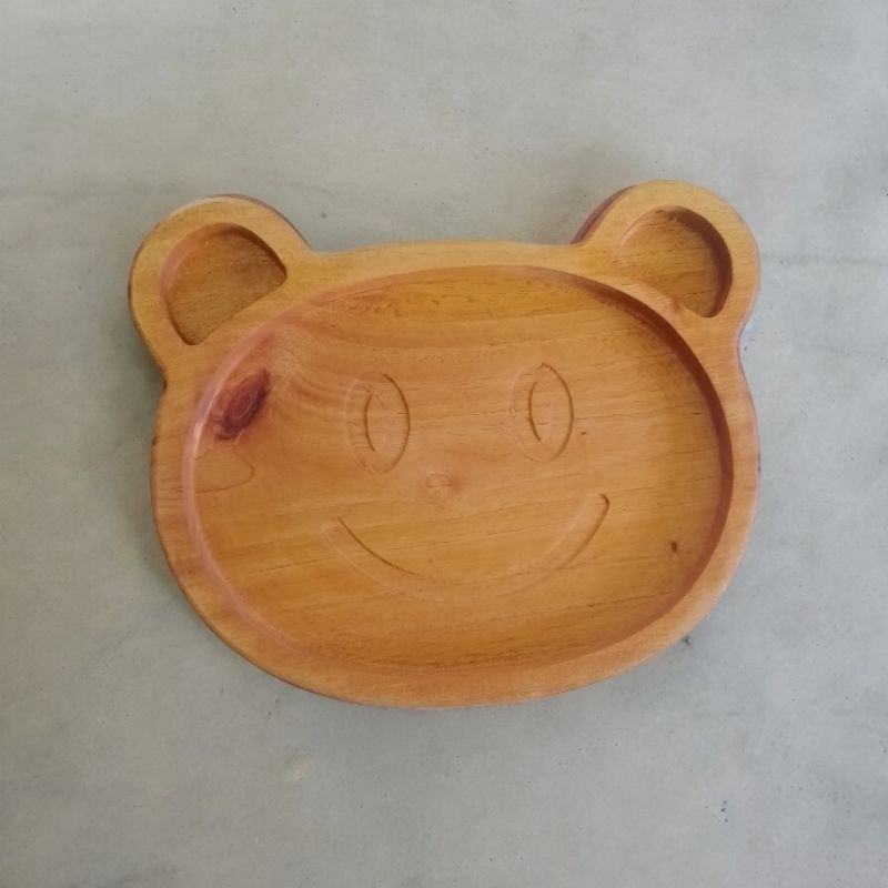 piring karakter anak - piring makan anak kayu - piring Mickey mouse