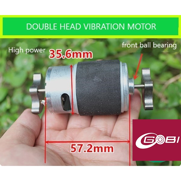 Dinamo Double Head Vibration Motor 555 DC Front Ball Bearing (555FX)