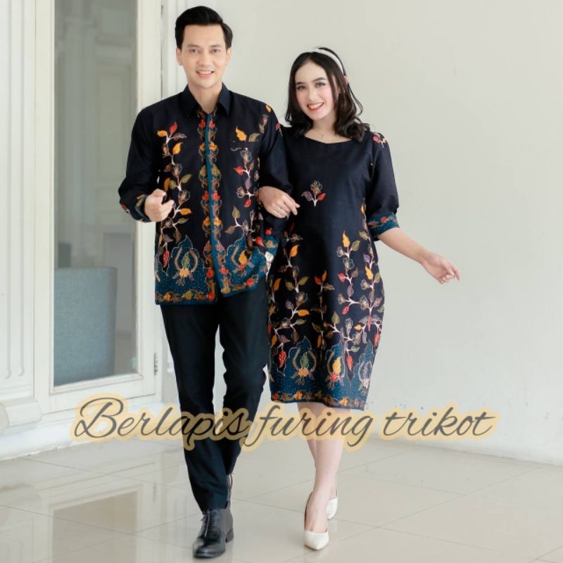 COUPLE DRESS BATIK PREMIUM MJ002 / DRESS BATIK PREMIUM / BATIK COUPLE
