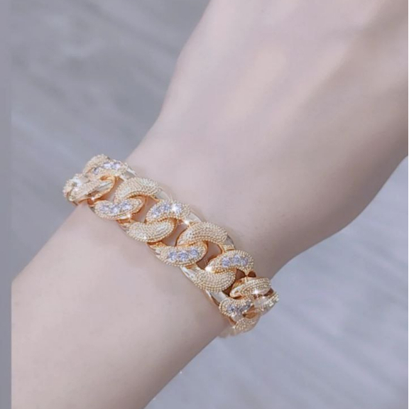 gelang sisik naga besar karra gold silver mix titanium