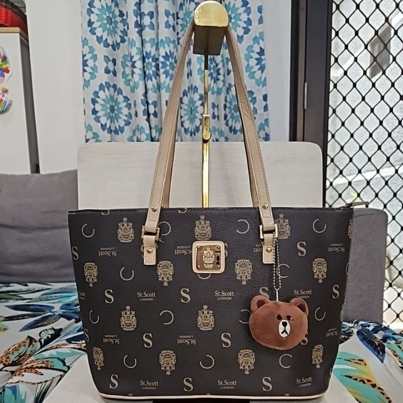 Preloved Tote Bag St. Scott London Genuine Leather