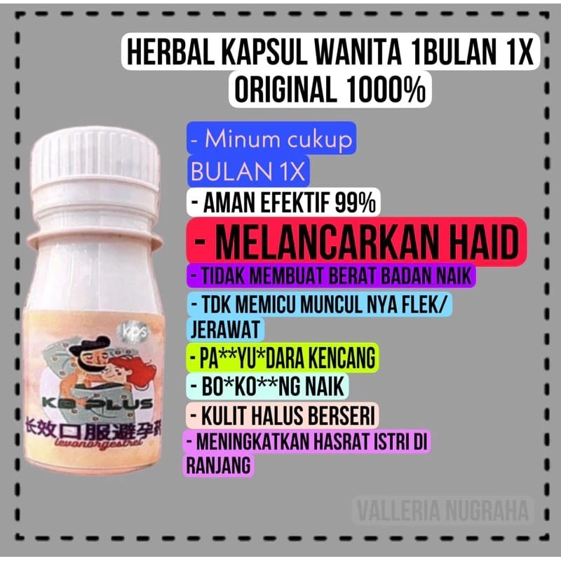 Kps kb plus super melancarkan haid anti gendut dan anti flek