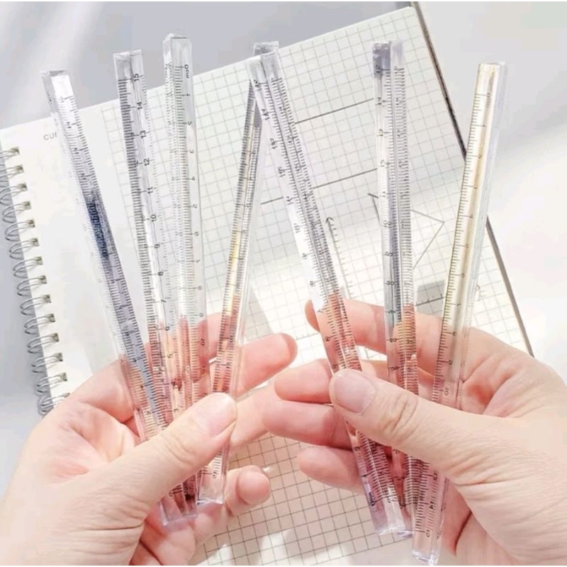 

Penggaris 15cm Bening Segitiga Aesthetic Transparan Triangle Triangular Clear Ruler