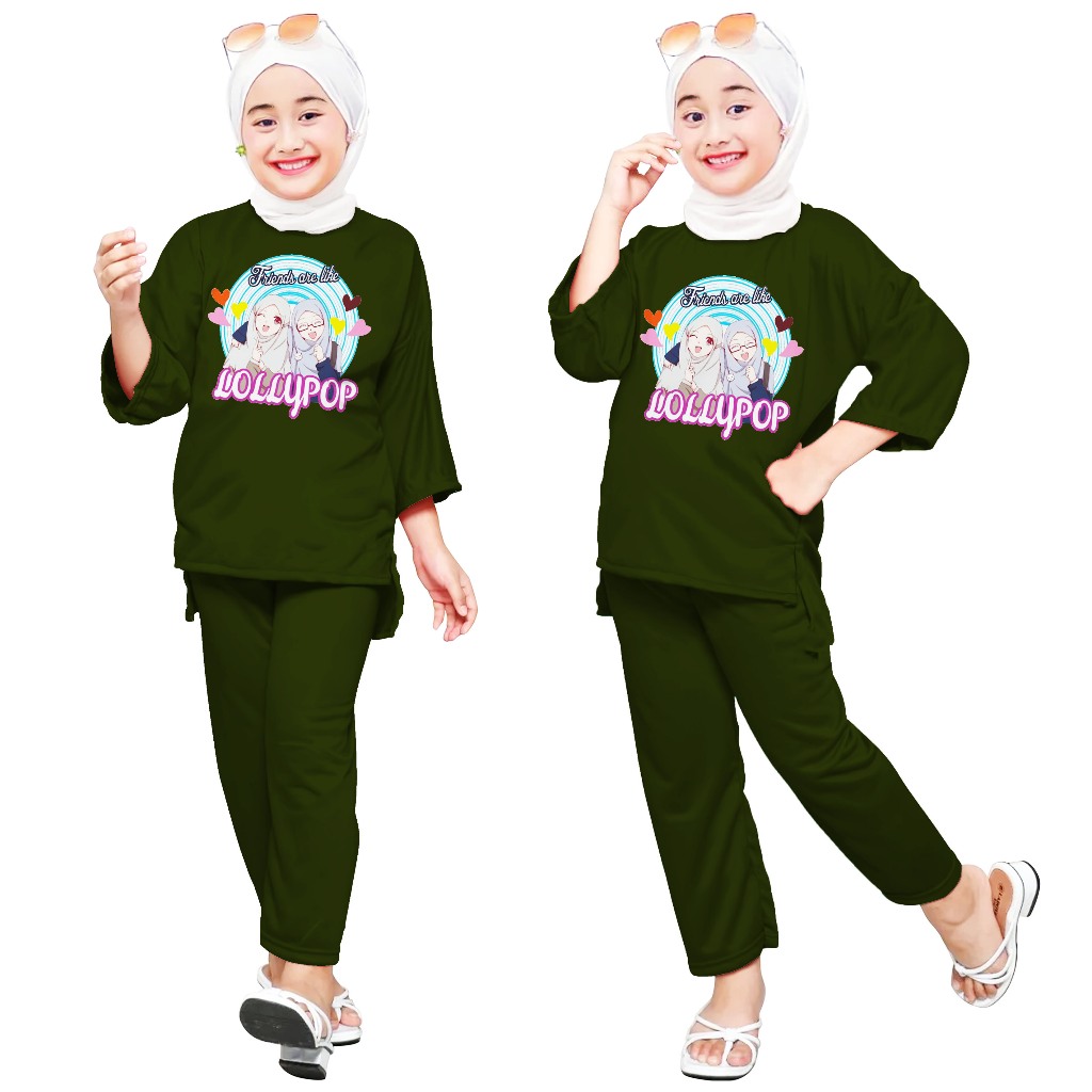 SETELAN ANAK MUSLIM ONE SET / SETELAN ANAK OVERSIZE VIRAL {11}