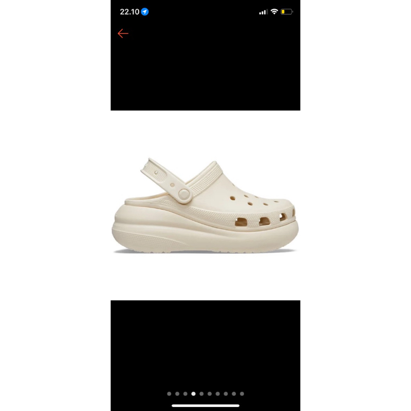 Crocs classic crush clog warna bone