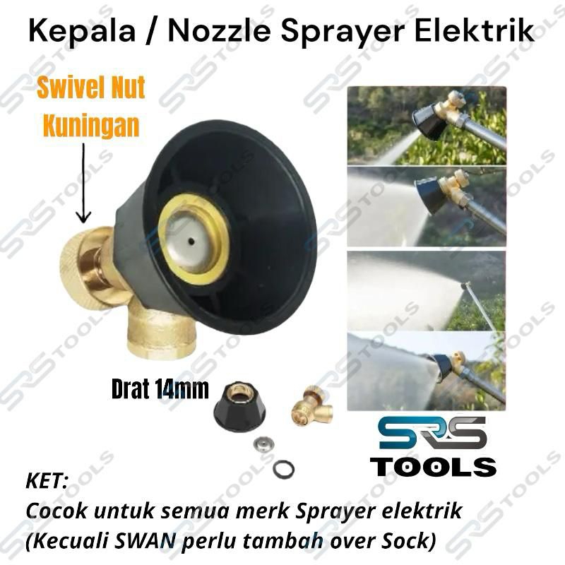 Kepala Nozzle Nosel Sprayer spuyer Semprot Semprotan  Hama Elektrik Taman Tanaman