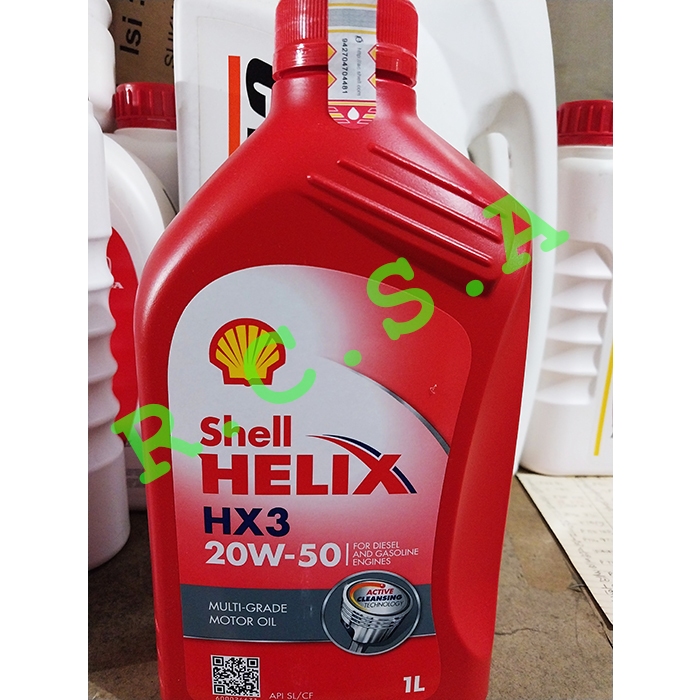 OLI SHELL HELIX HX3 20W-50 1 LITER - ORIGINAL SHELL INDONESIA