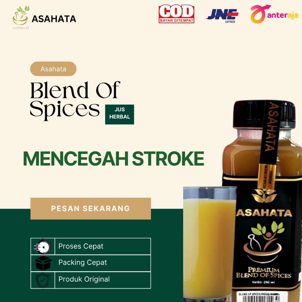 

Minuman Mencegah Stroke Asahata Blend Of Spices Herbal Tidak Ketergantungan
