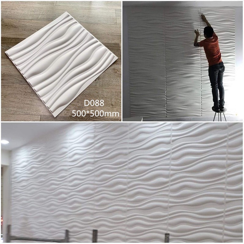 Wall Panel 3D Dinding Ornamen Bahan PVC Bisa Dibersihkan Motif Timbul