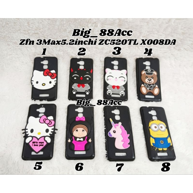 Soft Case Silicon 4D Black Asus Zenfone 3 Max 5.2inchi ZC520TL X008DA/X008