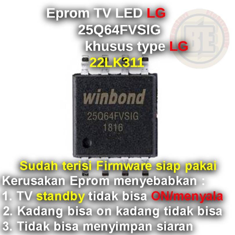 Ic Eprom Firmware TV LG 22LK311