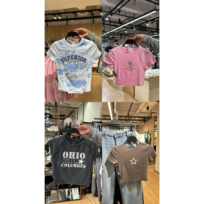 TSHIRT CROP BERSHKA ORIGINAL jasa titip