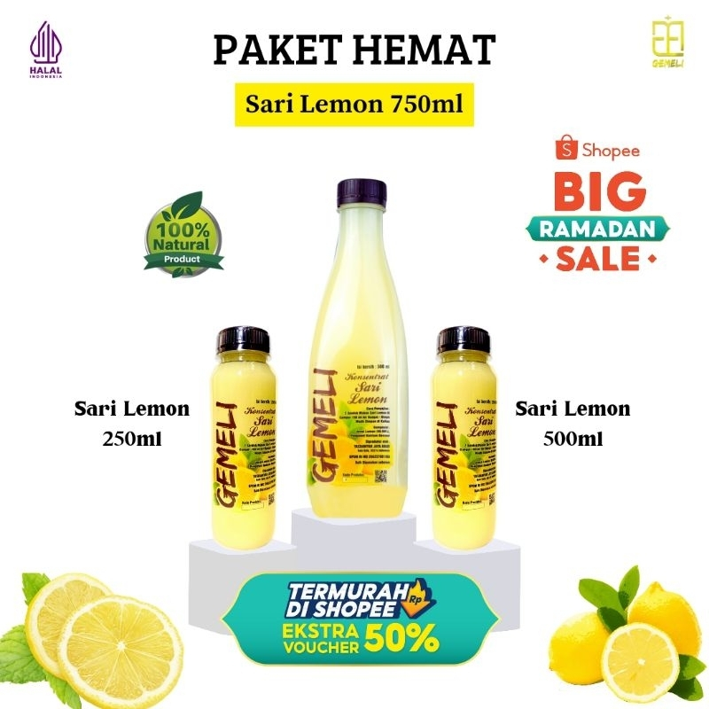 

Yasdaniar - Sari Lemon Asli Murni - Pure Lemon Juice - Air Lemon - Diet Detoks - 750ml