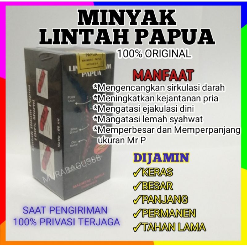MINYAK PAPUA MINYAK LINTAH ASLI MINYAK LINTAH OLES PAPUA