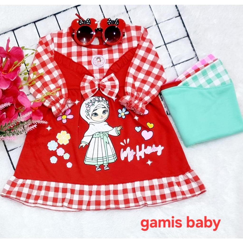 Baju Anak Gamis terbaru Baju gamis bayi perempuan Setelan baju muslim anak perempuan Baju muslim bay
