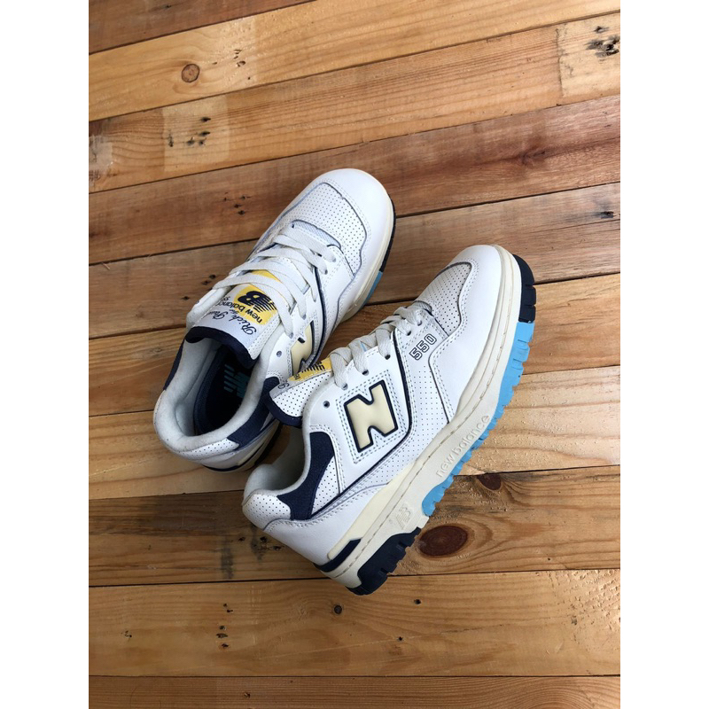 NB 550 x RICH PAUL WHITE NAVY SKY BLUE