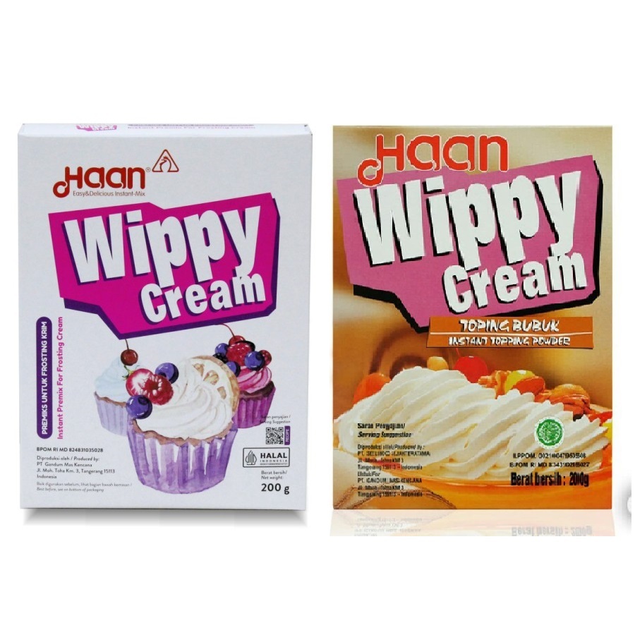 

HAAN Wipping Whippy Wippy Whipped Cream Krim Bubuk HAAN 200 gr / 400 gr