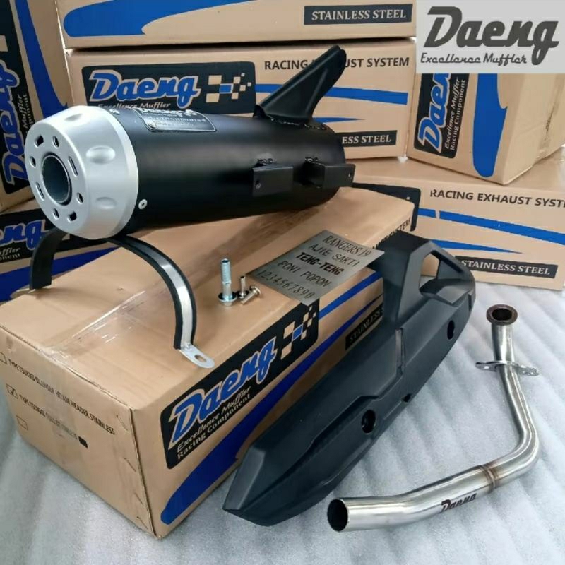 Knalpot Satandar Racing DAENG Honda Beat FI 2020 UP Genio Scoopy FI 2020 UP Beat Deluxe Model Header