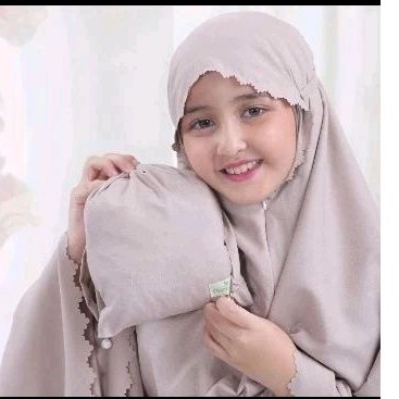 mukena anak usia 6 sampe 10 thn,putih tanggung