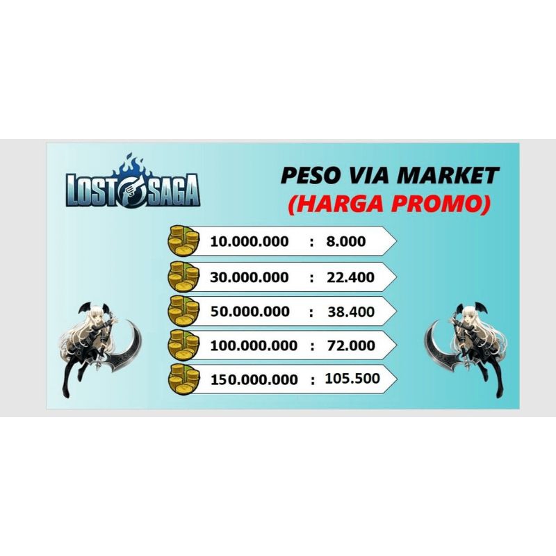 Promo Peso Lost Saga Valofe