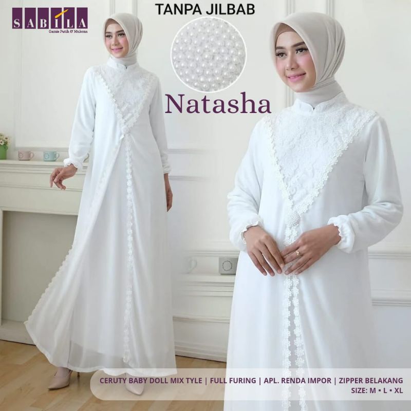 ANGGRAINI ~ SABILA ~ GAMIS SYARI ~ SPECIAL WHITE EDITION ~ GAMIS SPESIAL WARNA PUTIH ~ NATASHA DRESS