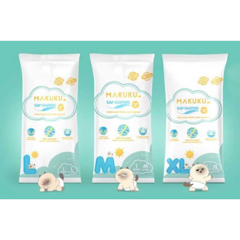 MAKUKU PANTS DIAPERS POPOK RENCENG ECERAN MURAH