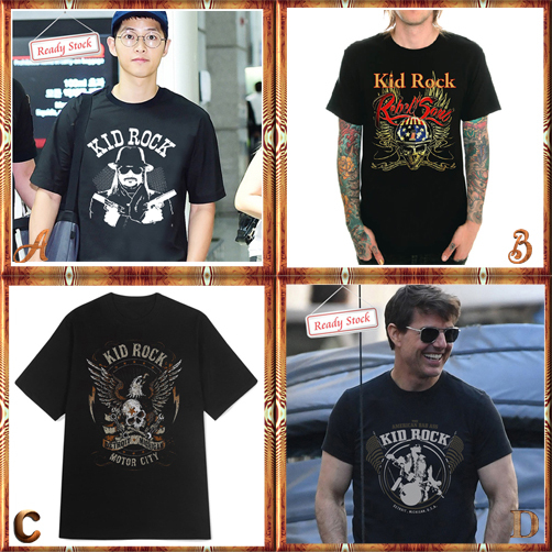 Kaos Vintage Kid Rock Tshirt Bahan 100% Cotton