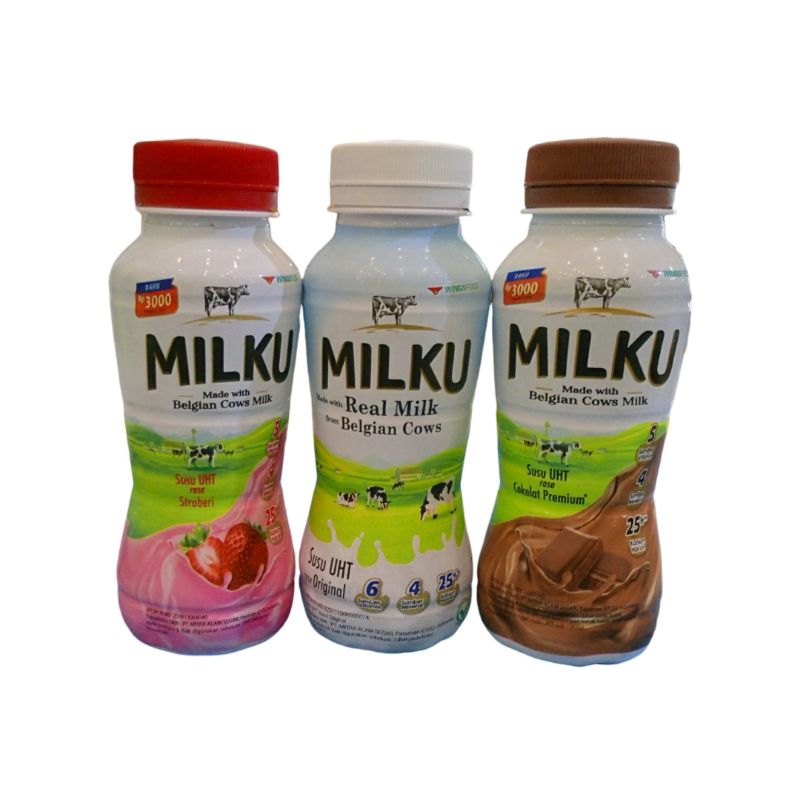 

Susu UHT milku kemasan botol 200ml