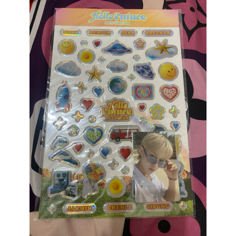 Hologram Epoxy NCT Dream - MD Hello Future Epoxy Sticker + Photo Card Set Renjun Jeno