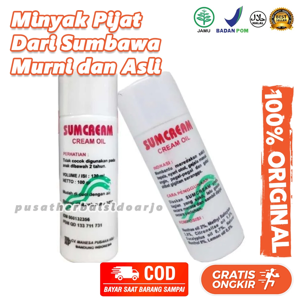 Minyak Sumbawa Sumcream Sum Cream (Sumbawa Cream Oil) 120 ml