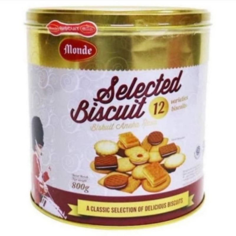 Monde butter cookies 800 gram/Monde kaleng/Monde selected biscuit