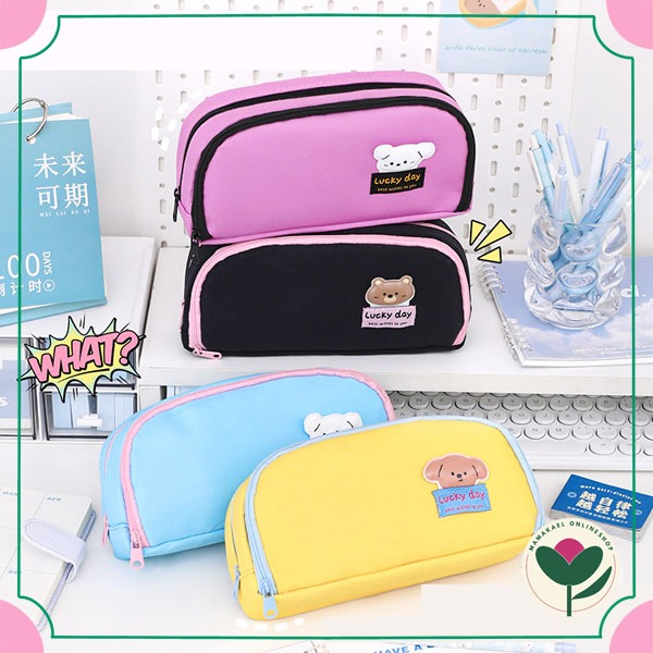 

Kotak pensil lucky day tempat pensil ukuran besar muat banyak lucu cute kawai MK1698