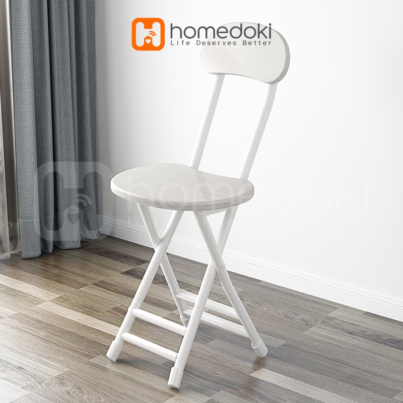 Homedoki Kursi Lipat / Bangku Lipat / Bangku Lipat Portable / Kursi Makan Lipat / Kursi Makan Kayu /