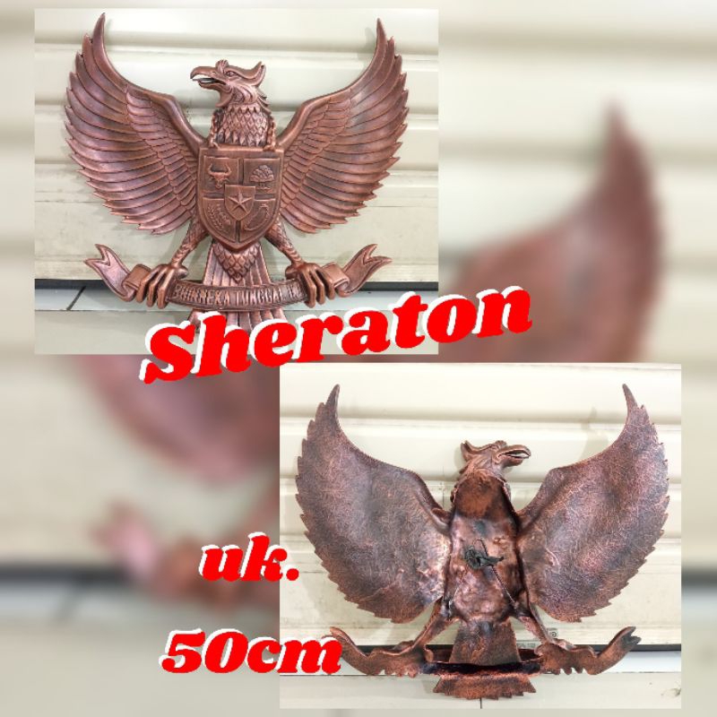 

lambang Garuda Pancasila patung Garuda Fiber perunggu UK. 50cm link pengiriman instant
