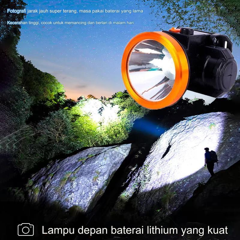 Headlamp outdoor Senter kepala super terang lampu senter kepala LED Senter kepala 500 watt super