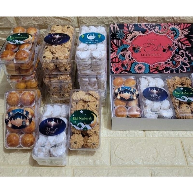 

paket kue kering homemade isi 3 toples idul fitri / cookies hampers lebaran