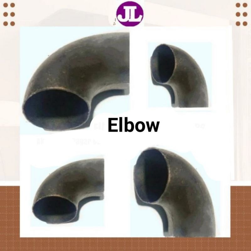 Elbow Besi Keni Knee Pipa Besi Las Ukuran 1 1/4 Inch Aksesoris Pagar Besi Balkon Sambungan Pipa Besi