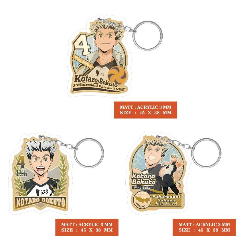 Ganci Akrilik Anime Haikyuu Kotaro Bokuto Keiji Akaashi fukurodani academy