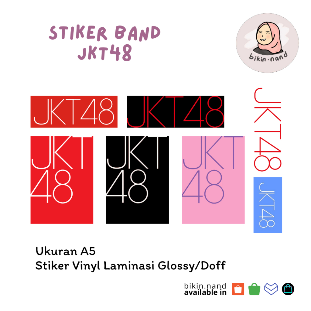 

STICKER PACK BAND JKT48 (HIGH QUALITY) MURAH 7 pcs