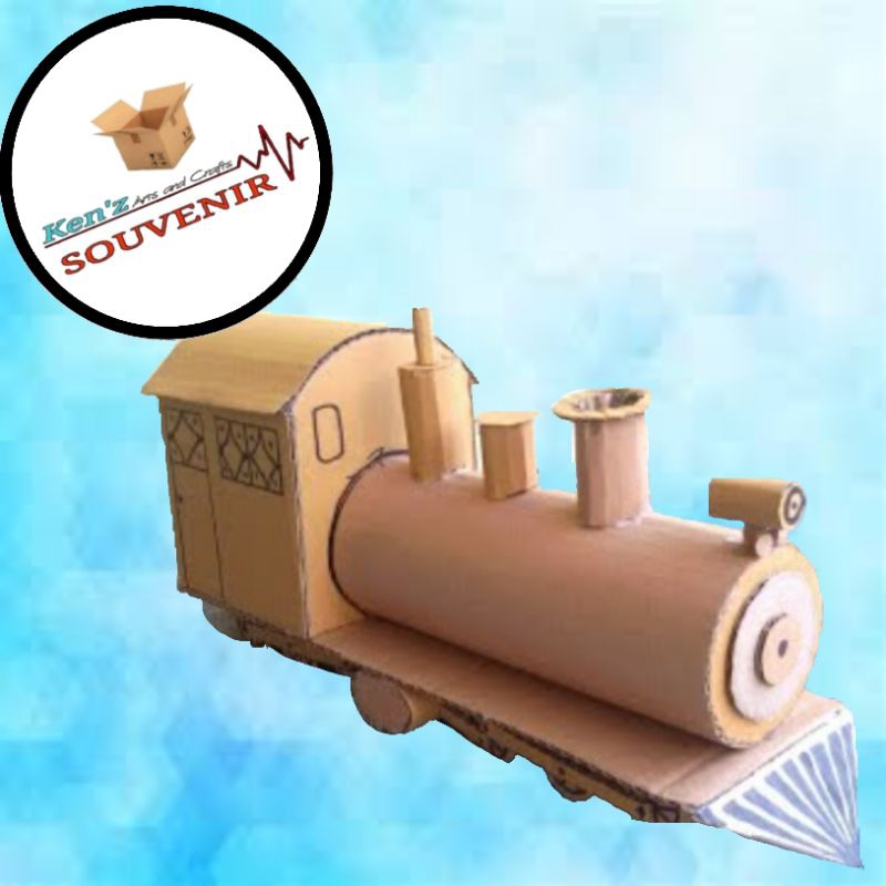 

prakarya kardus Lokomotif kereta