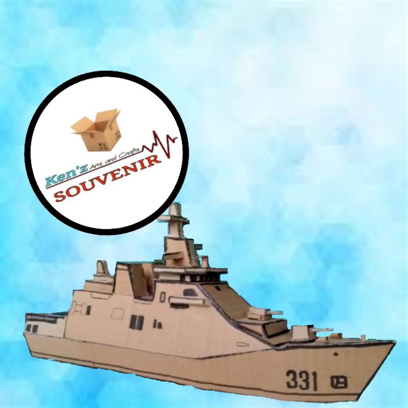 

prakarya kardus kapal laut 30x10x15