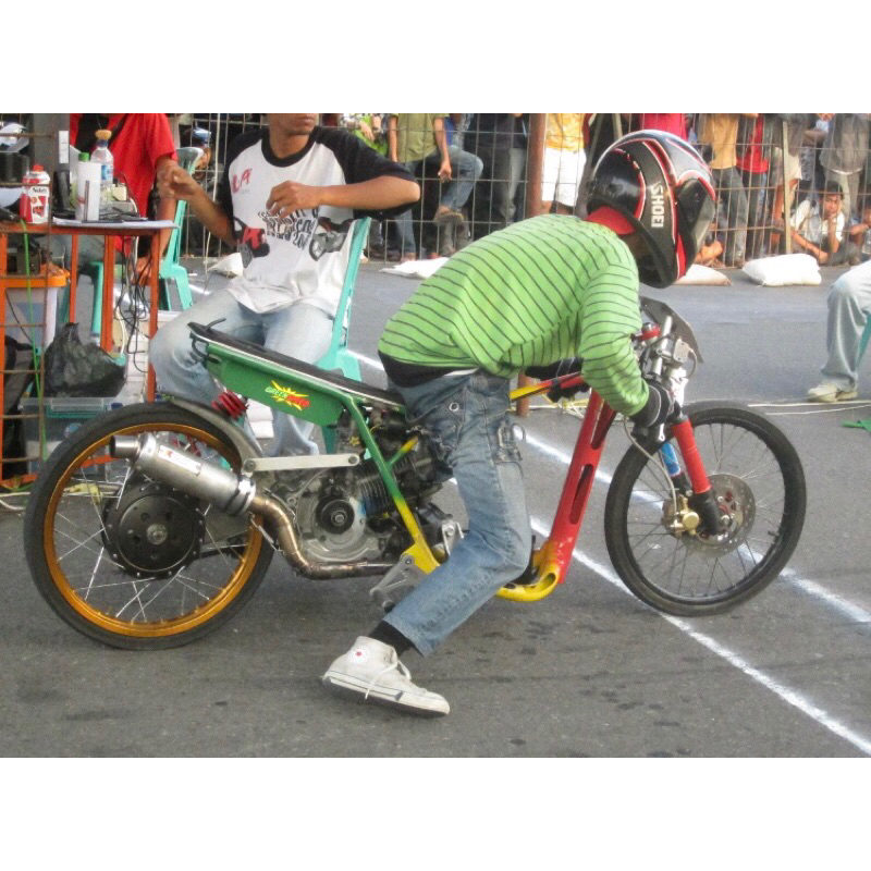 Frame/rangka balap lurus/drag mio 200