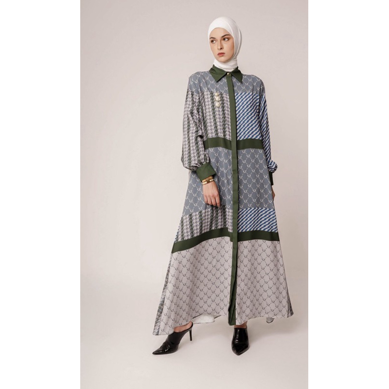 rumaisha dress VZ smoke green