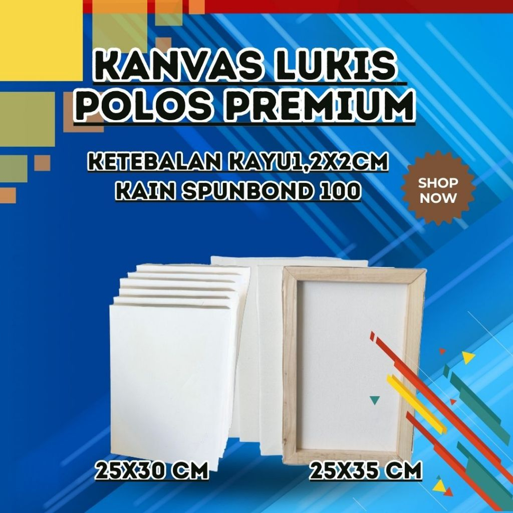 

kanvas lukis 25x30cm, 25x35cm polos premium kain spunbond tebal