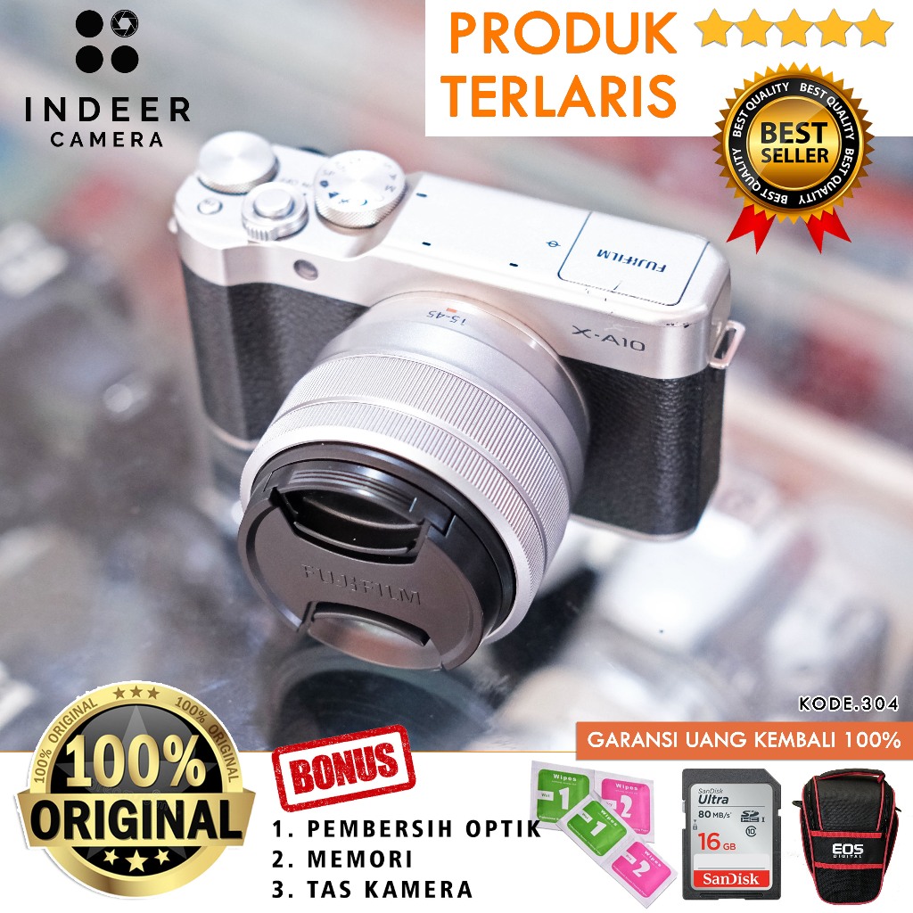 FUJIFILM X-A10 atau XA10 KIT KAMERA VLOG SUPPORT WIFI SECOND  FULLSETBOX MULUSS ( GARANSI TOKO ) BES