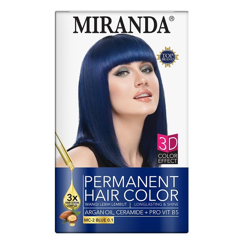 Miranda Hair Color/Cat/Pewarna/Semir Rambut Blue, Biru 30ml