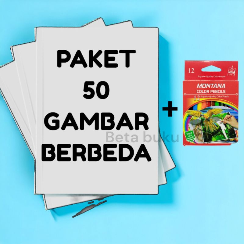 

Buku Mewarnai Anak Coloring Book Kertas 50 Halaman Gambar Buku Anak Paud Tk A5 Sketsa