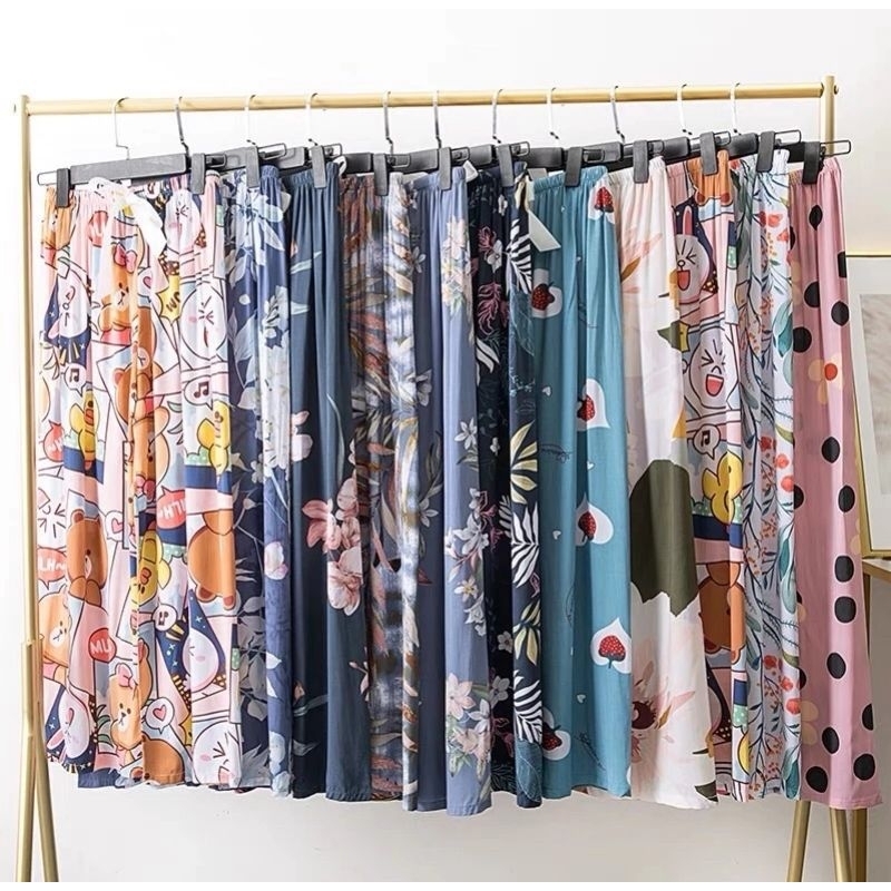 CELANA KULOT RAYON MOTIF BUNGA