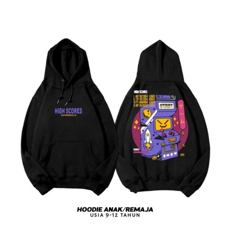 Hoodie anak 9-12 tahun sweater fashion anak highscore stm terlaris